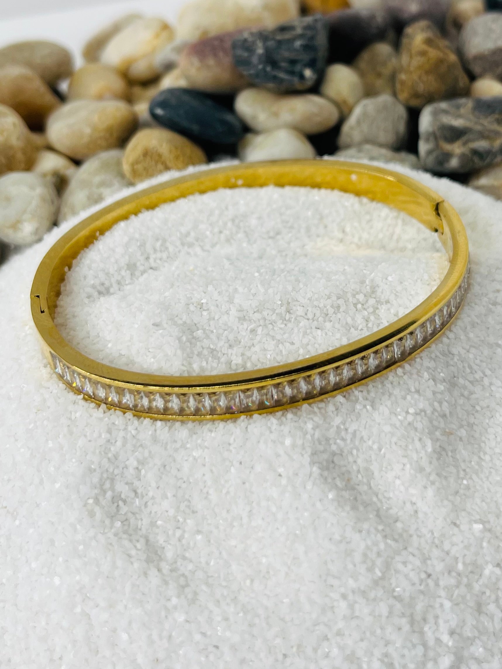 18k Gold Plated Cubic Zirconia Bangle